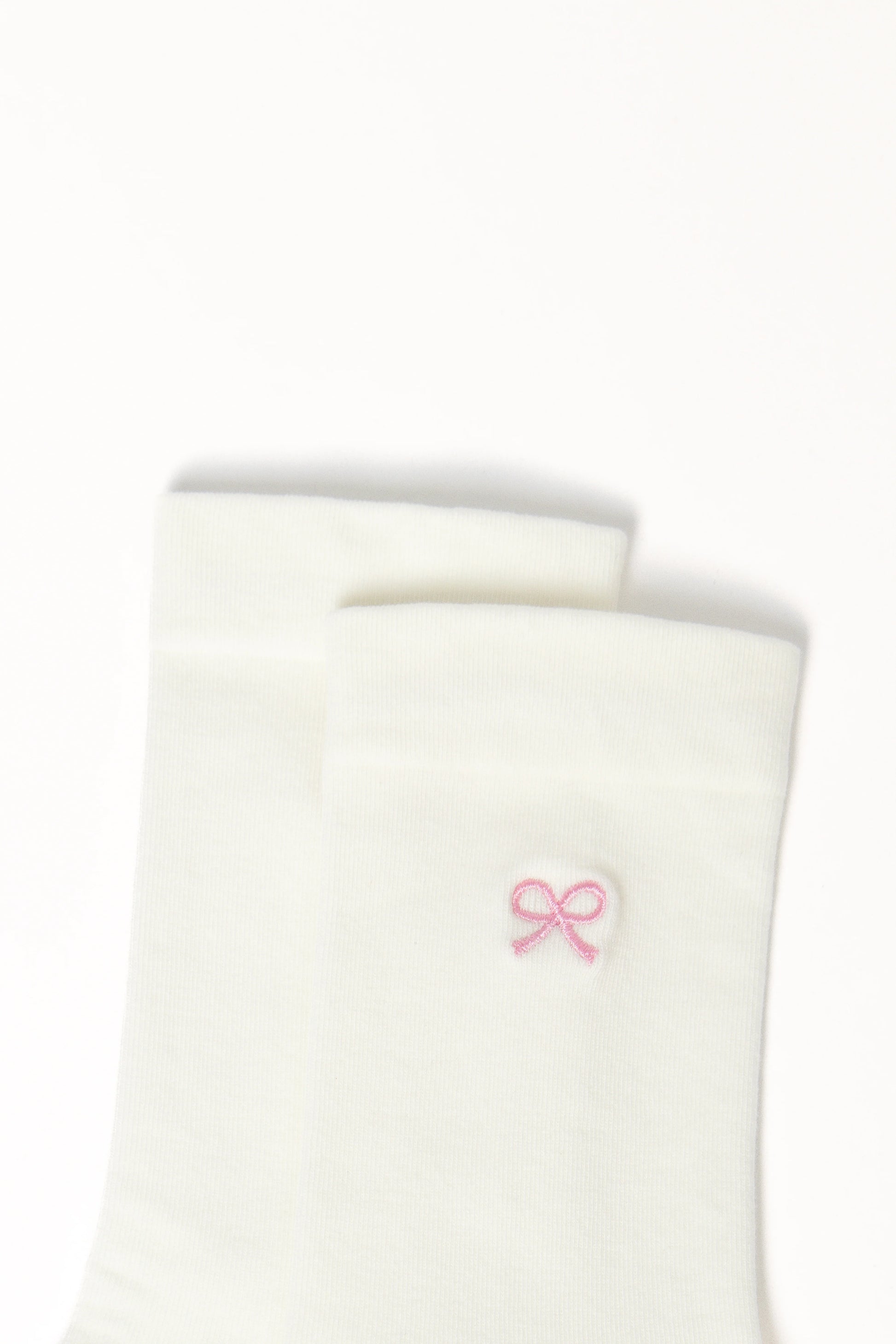 Elsie Bow Socks - White