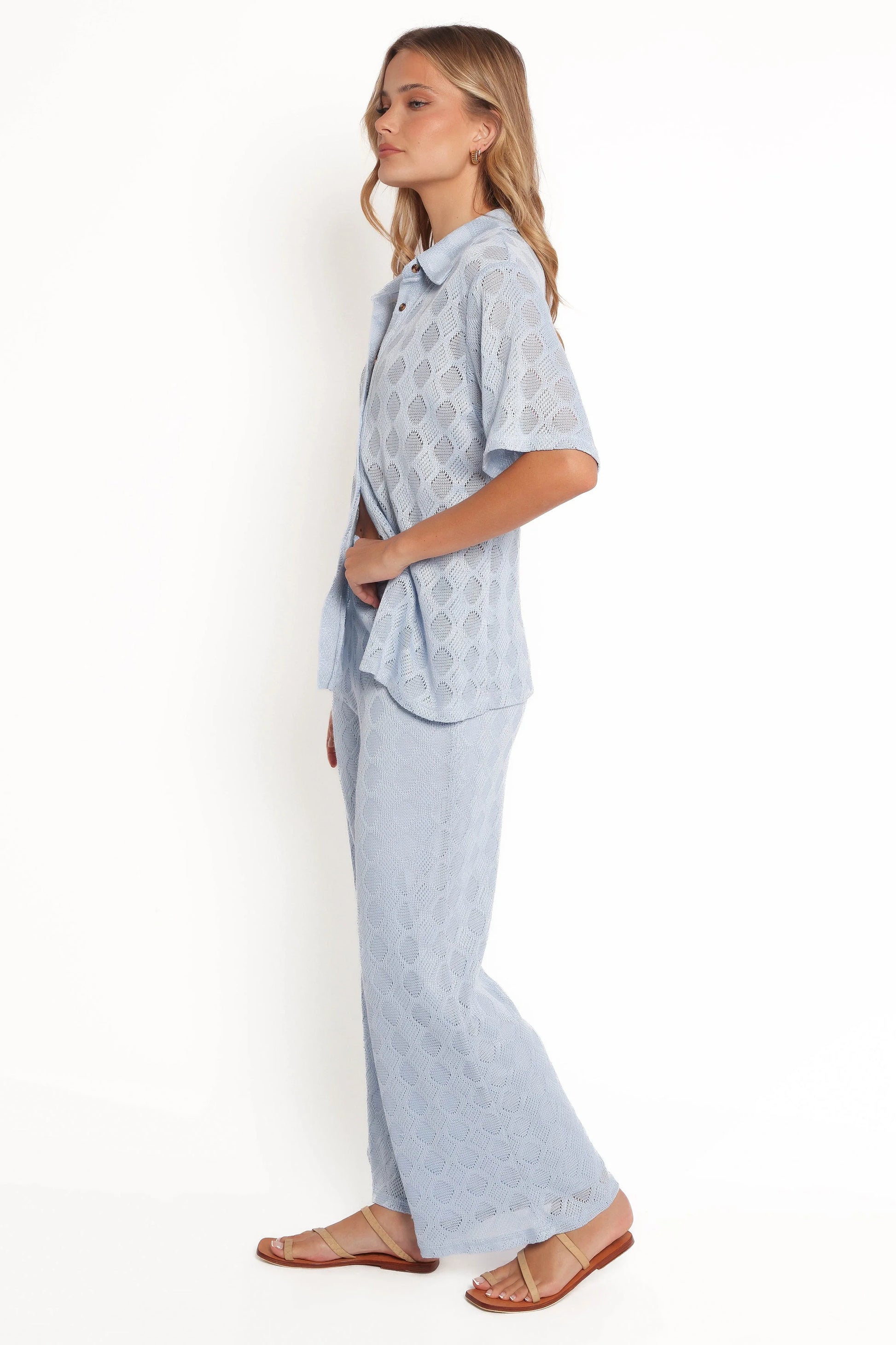 Cora Knit Pant - Blue