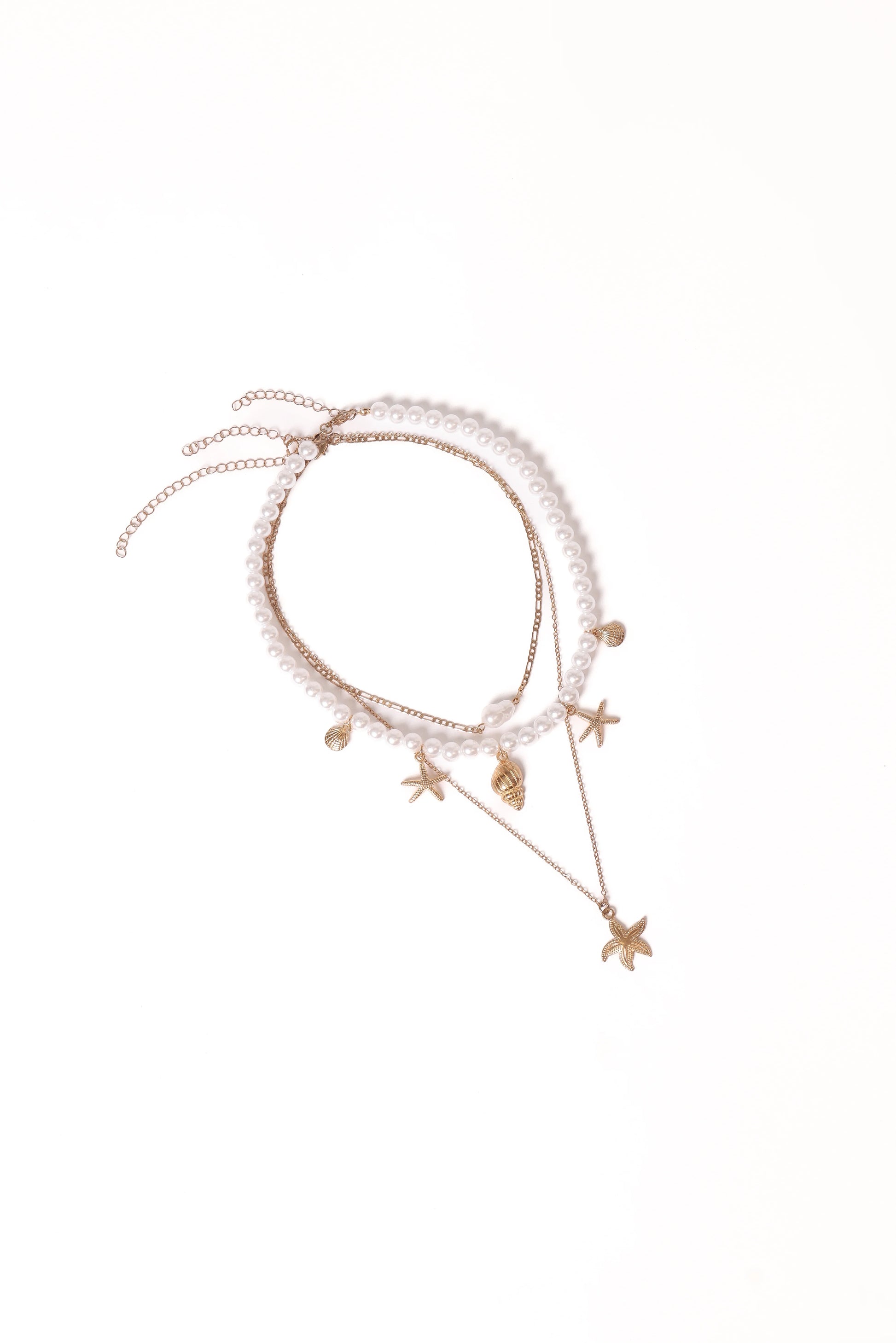 Riviera Necklace - Gold/Pearl