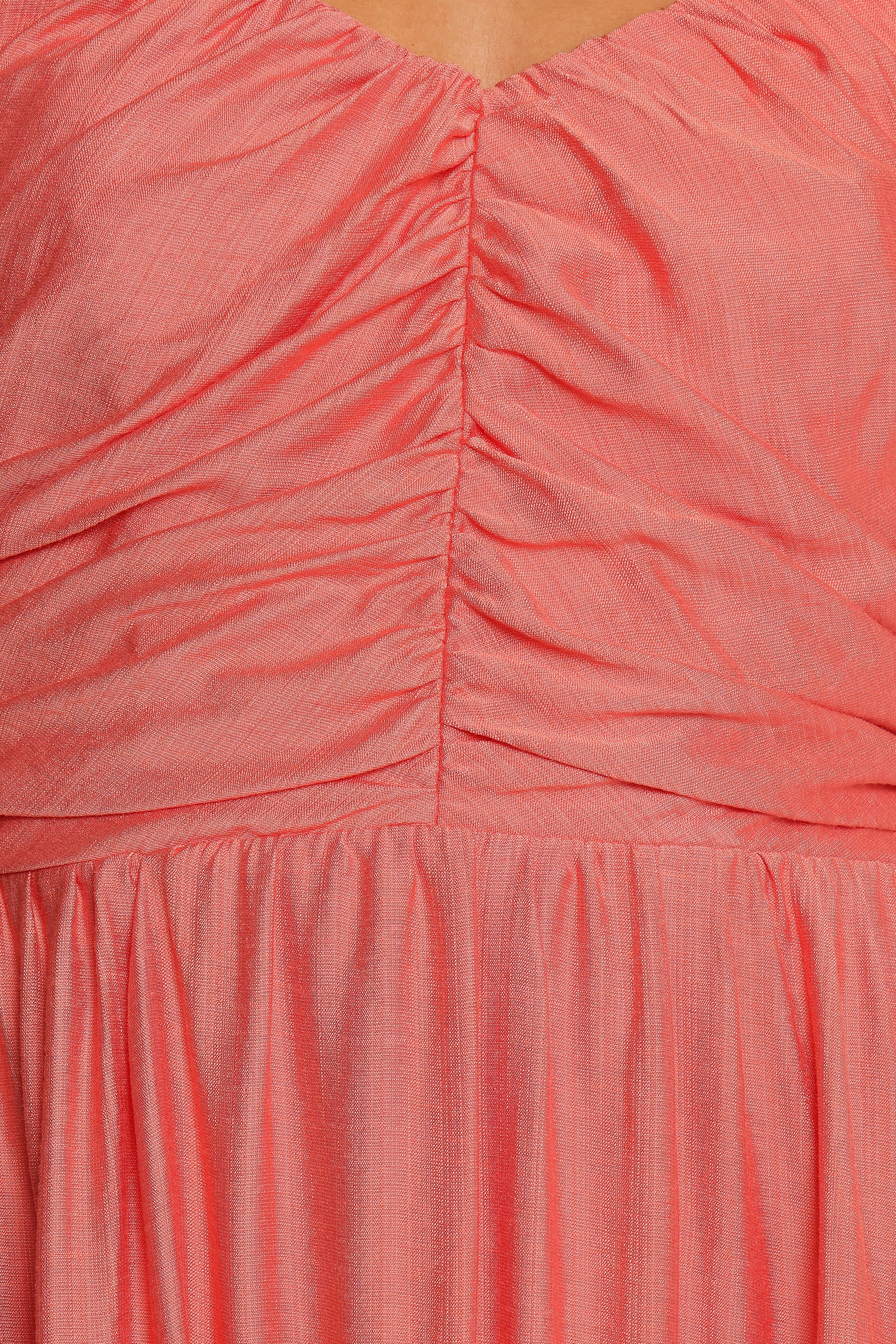 Valeen Midi Dress - Coral