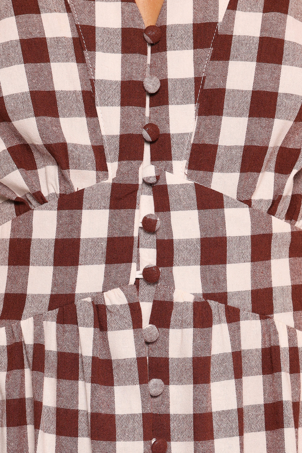 Robinson Maxi Dress - Brown Gingham