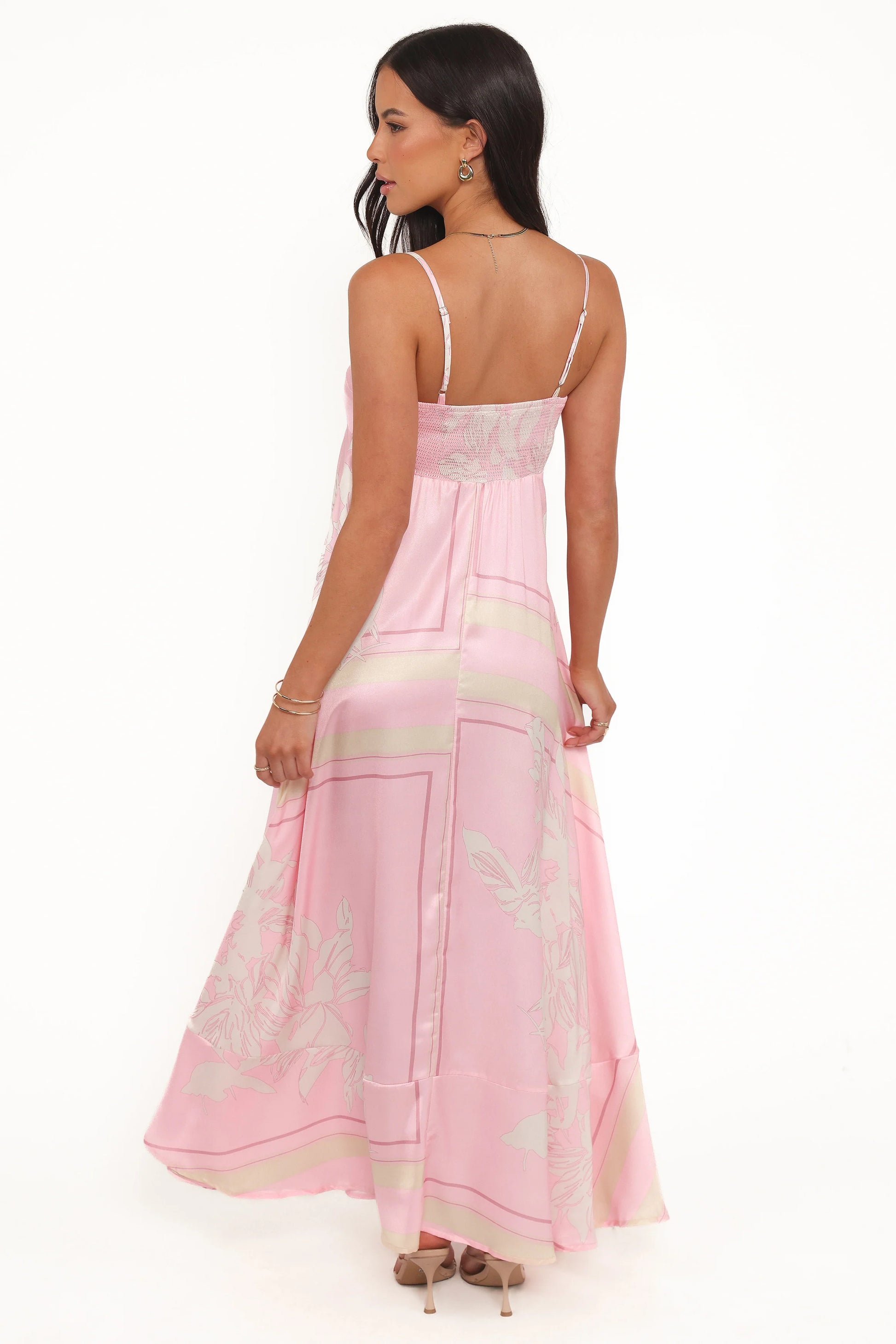 Elanor Maxi Dress - Pink Print