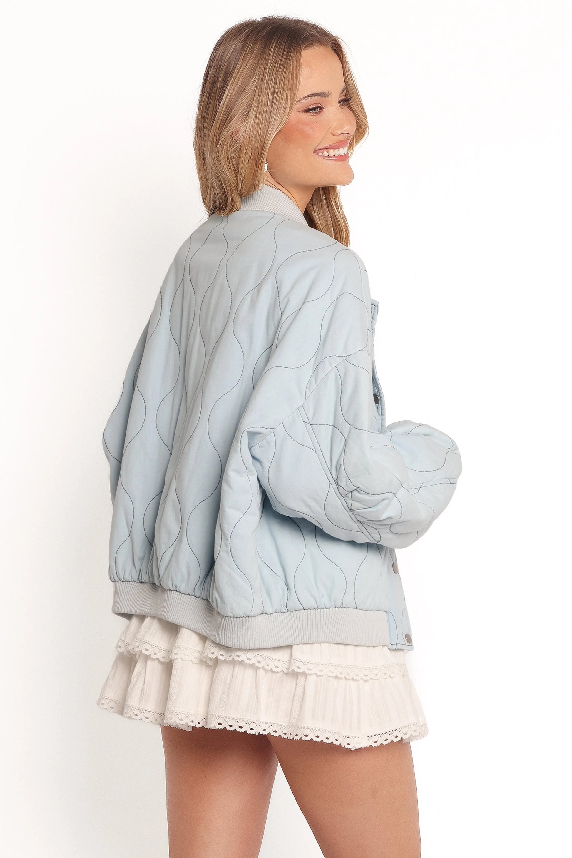 Keah Quilted Jacket - Blue