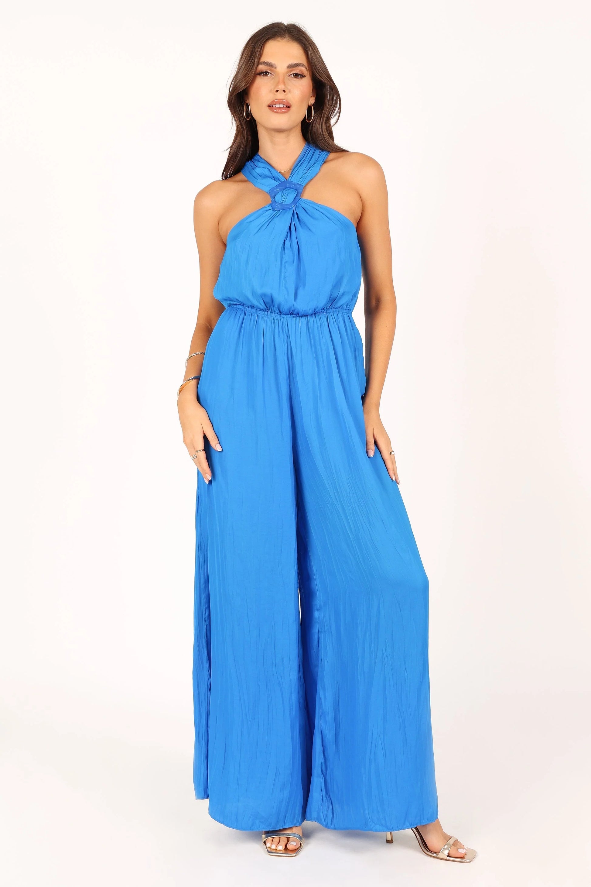 Dylan Wide Leg Jumpsuit - Blue