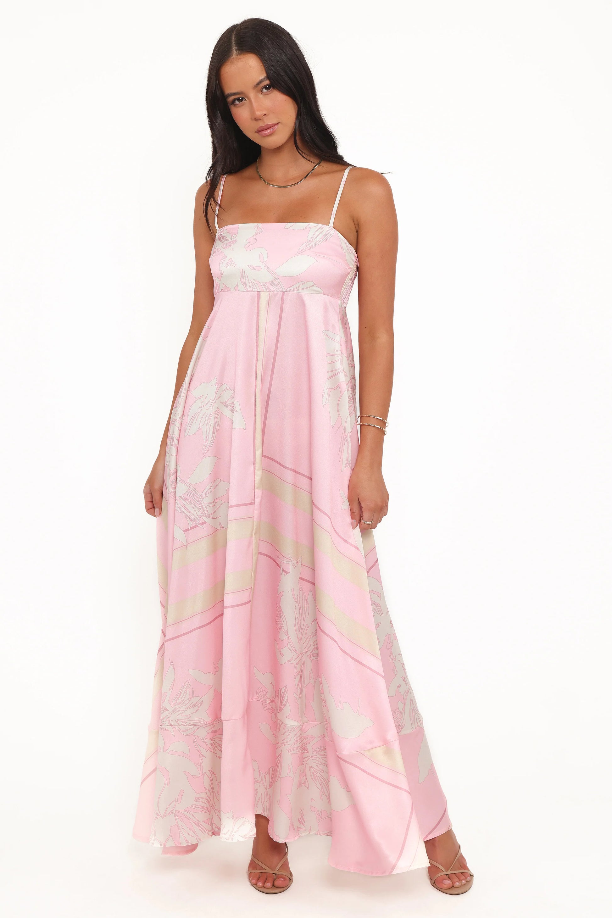Elanor Maxi Dress - Pink Print
