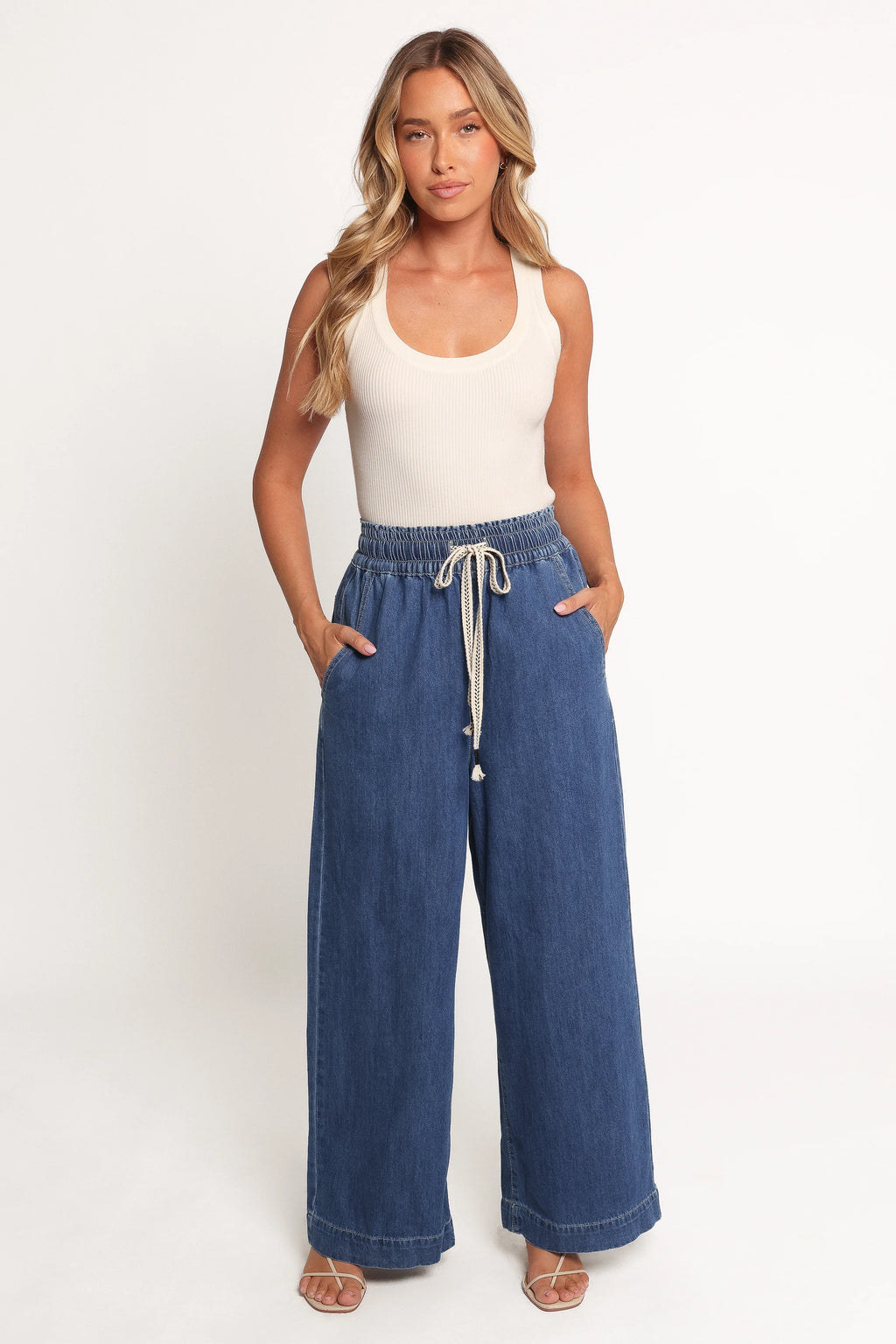 Jenni Wide Leg Pant - Denim