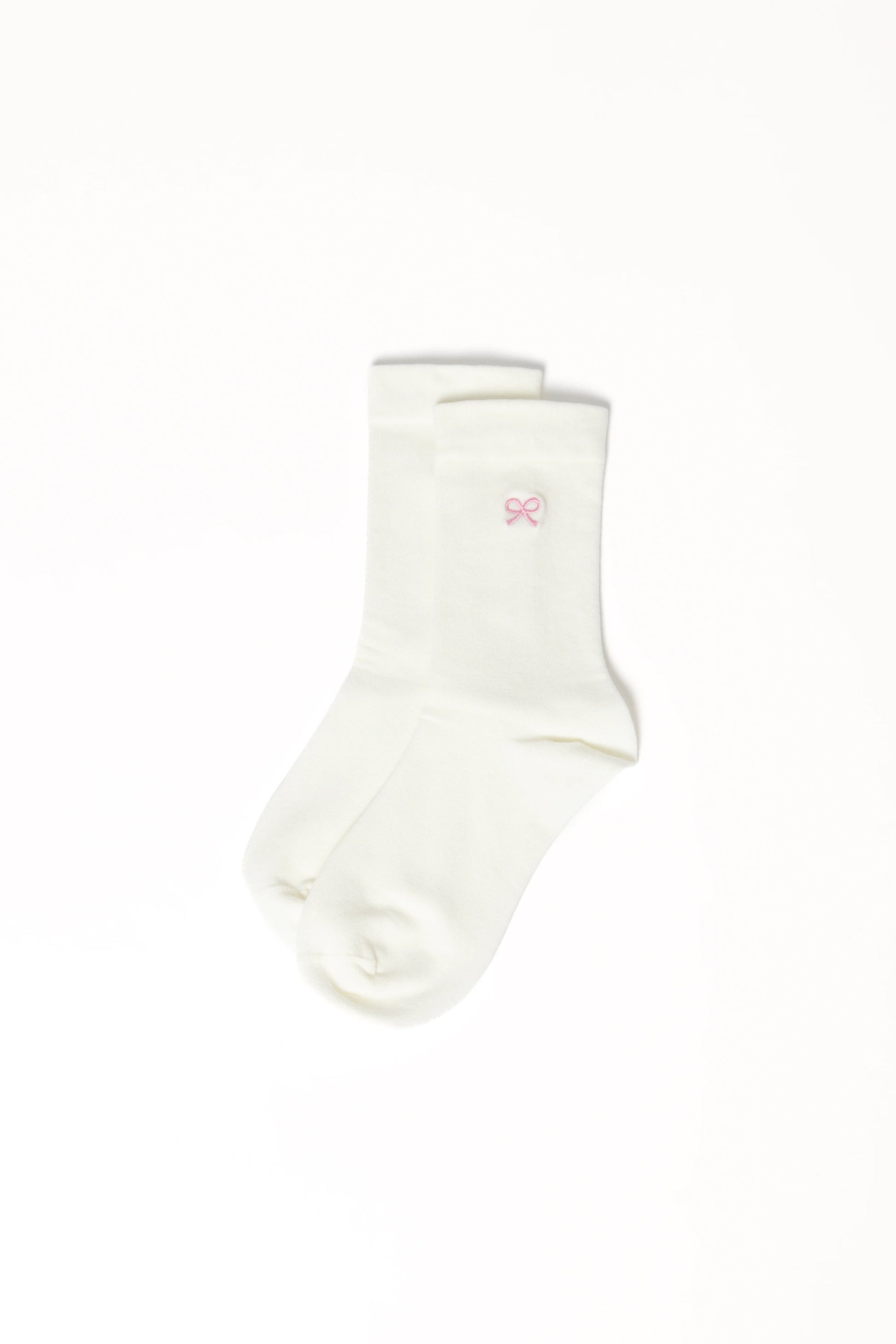 Elsie Bow Socks - White