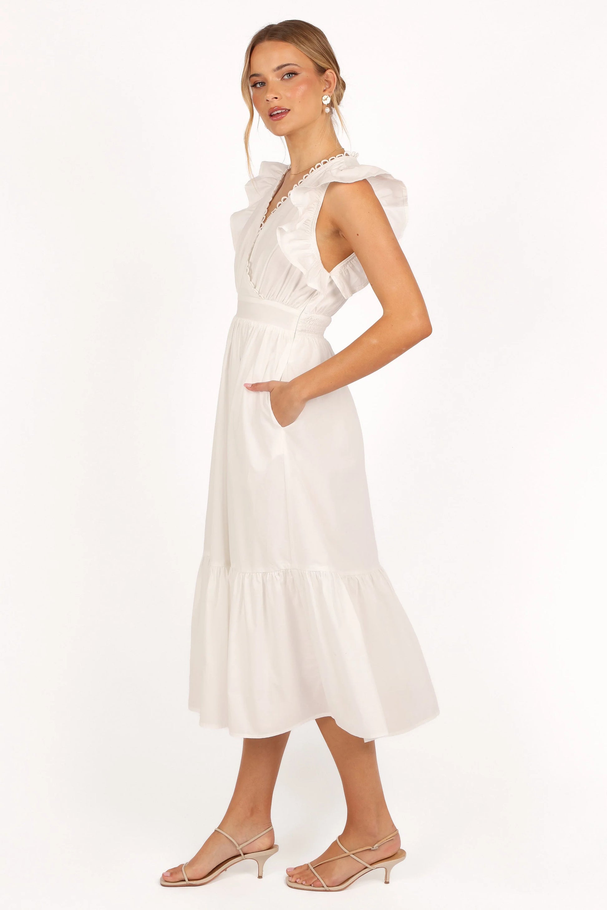 Acadia Midi Dress - White
