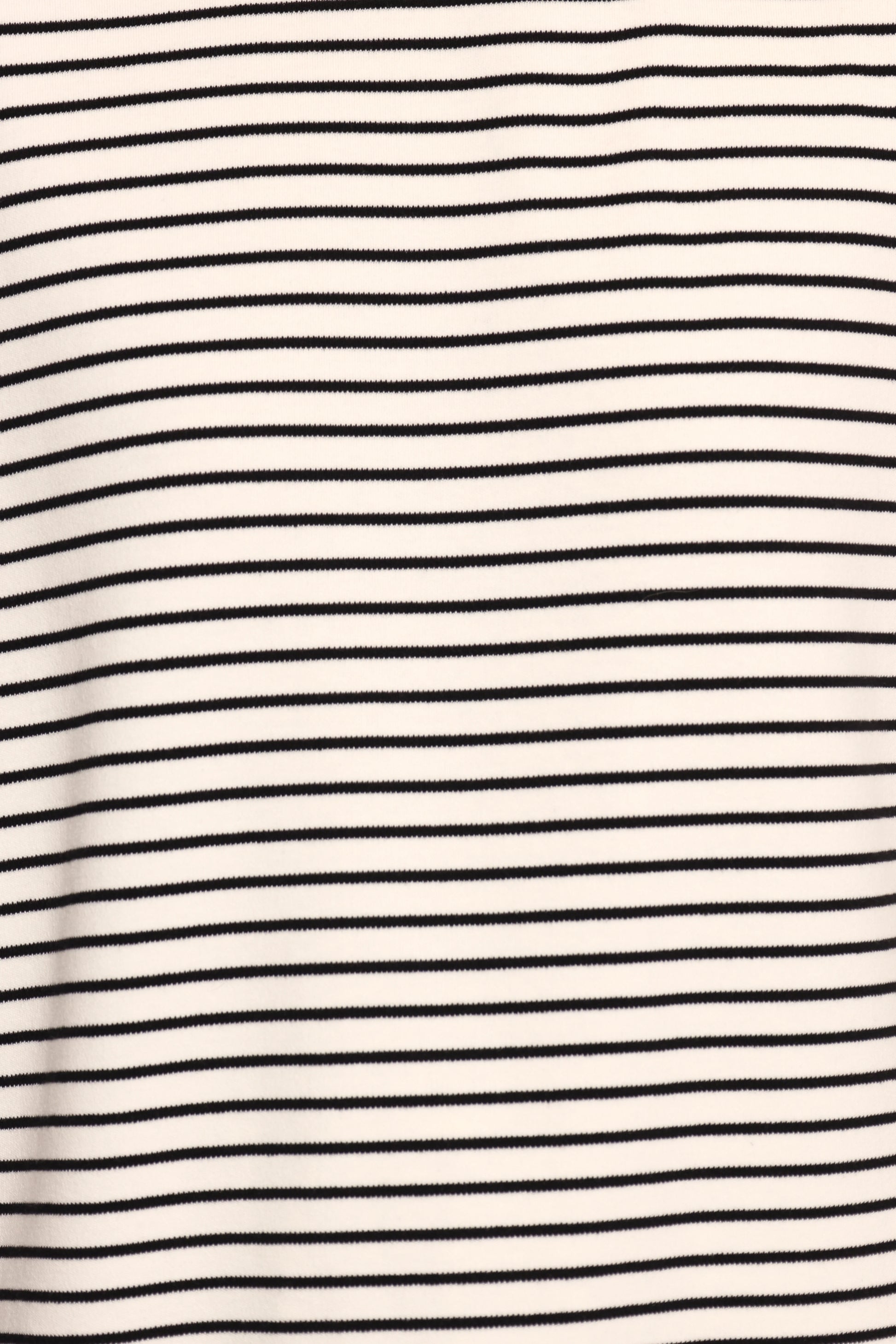 Wilda Oversized Tee - White Black Stripe