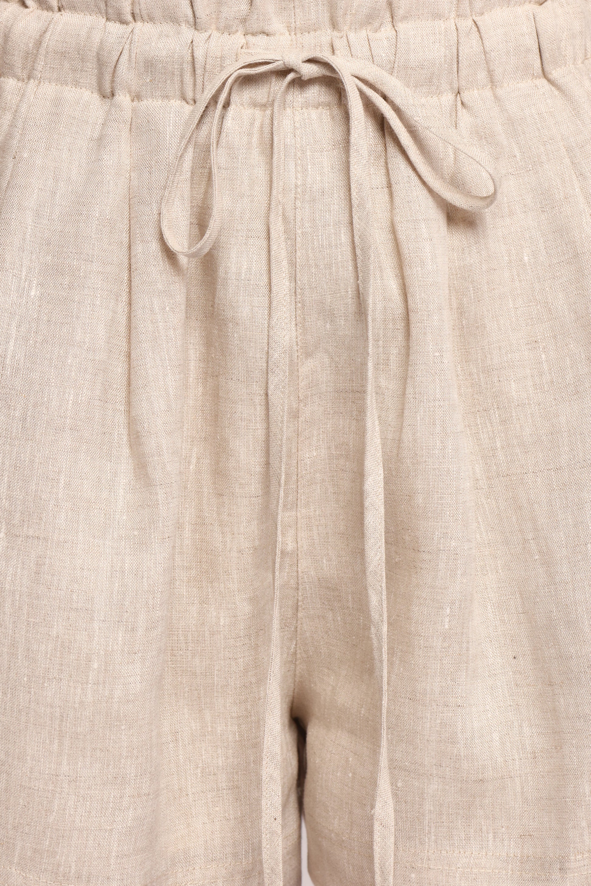 Daley Linen Shorts - Beige
