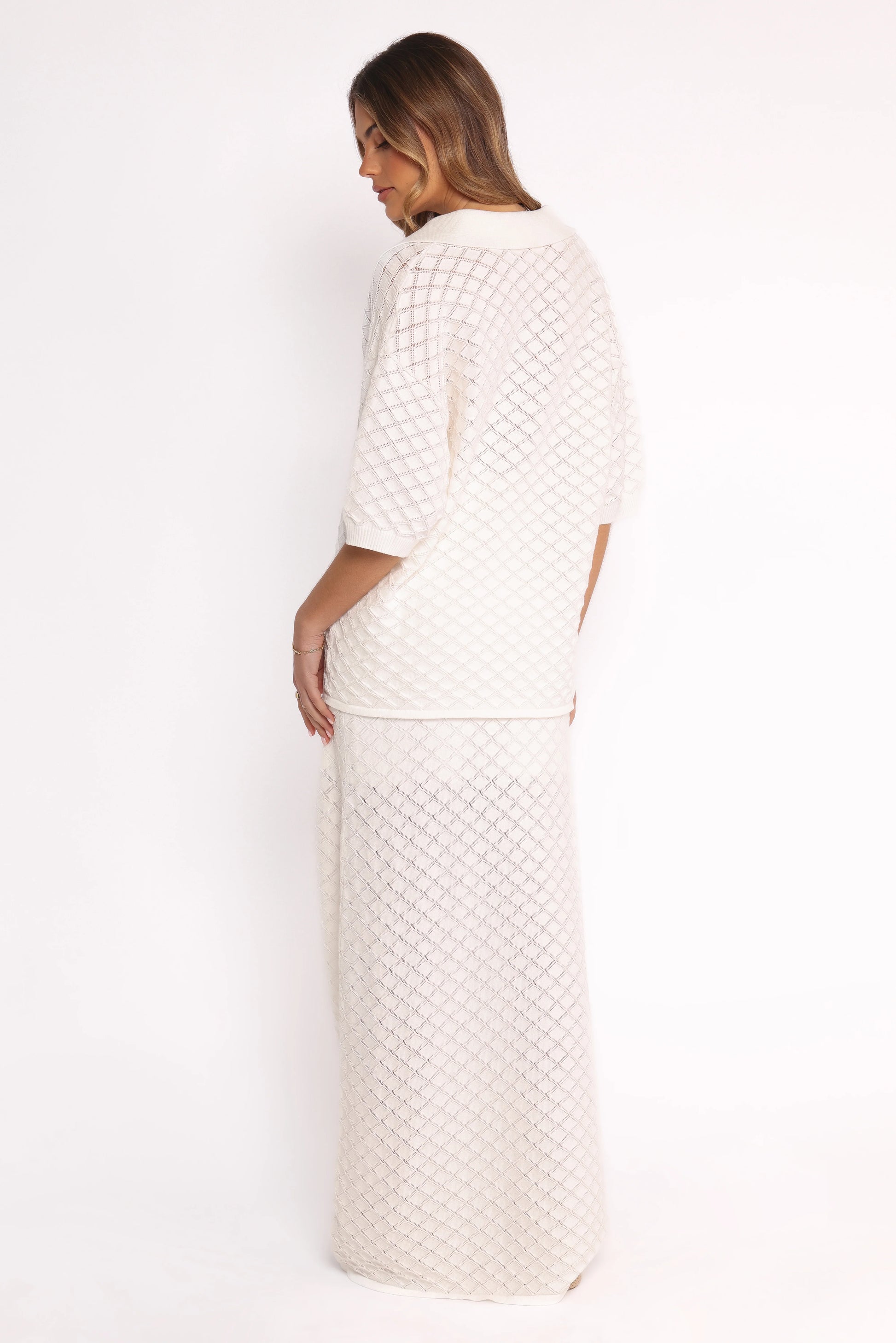 Meera Midi Skirt - White