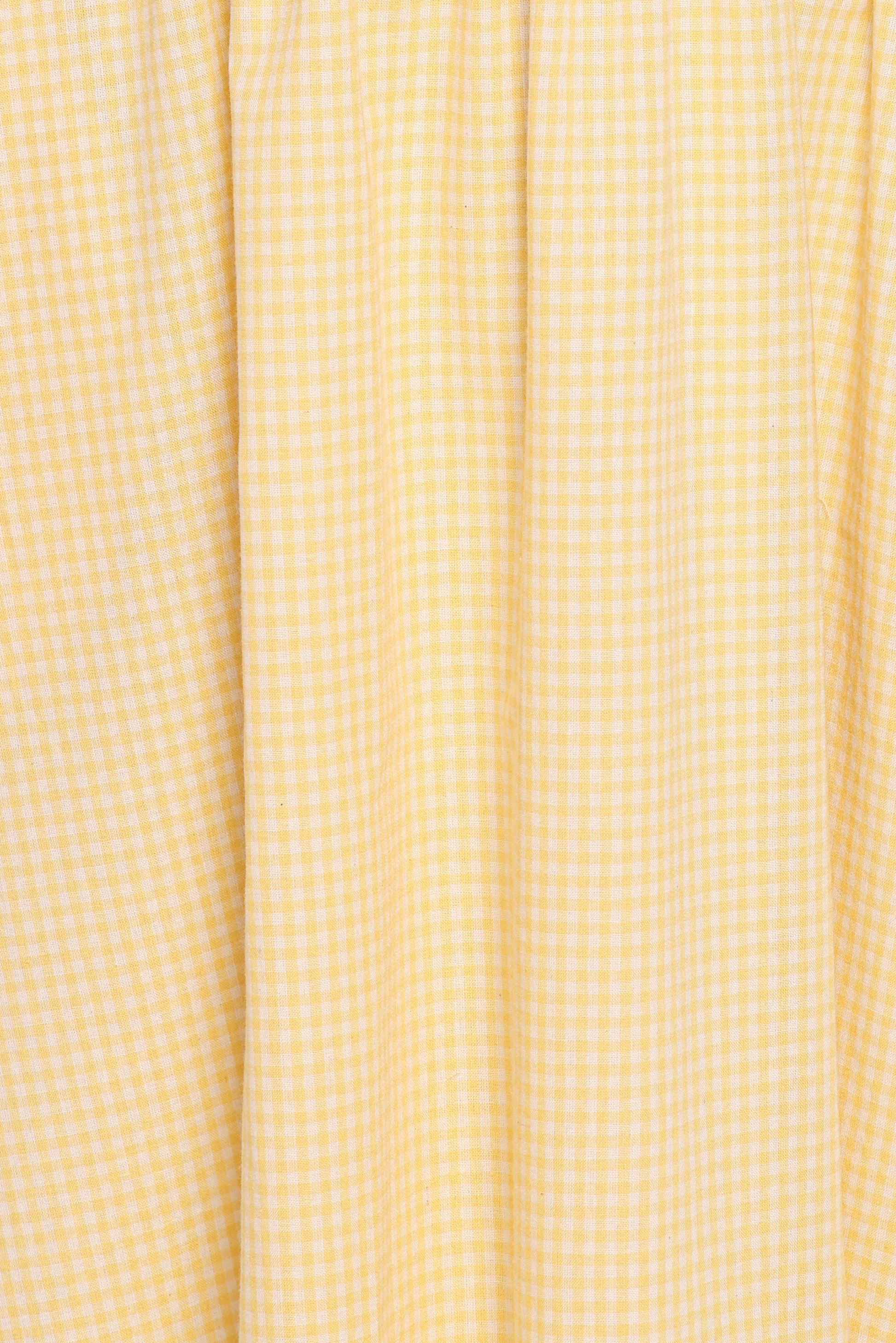 Kinslee Midi Dress - Yellow Gingham