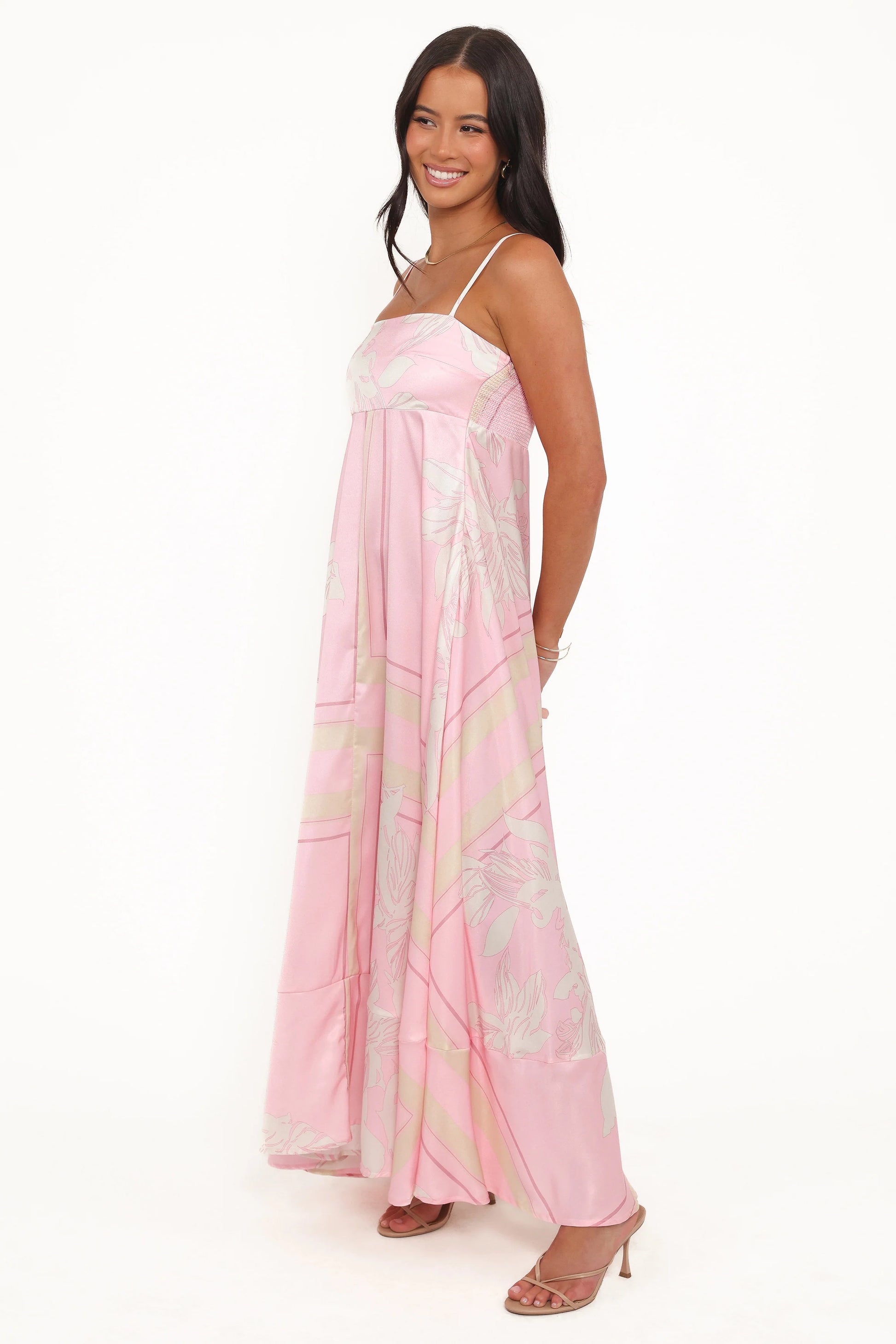 Elanor Maxi Dress - Pink Print