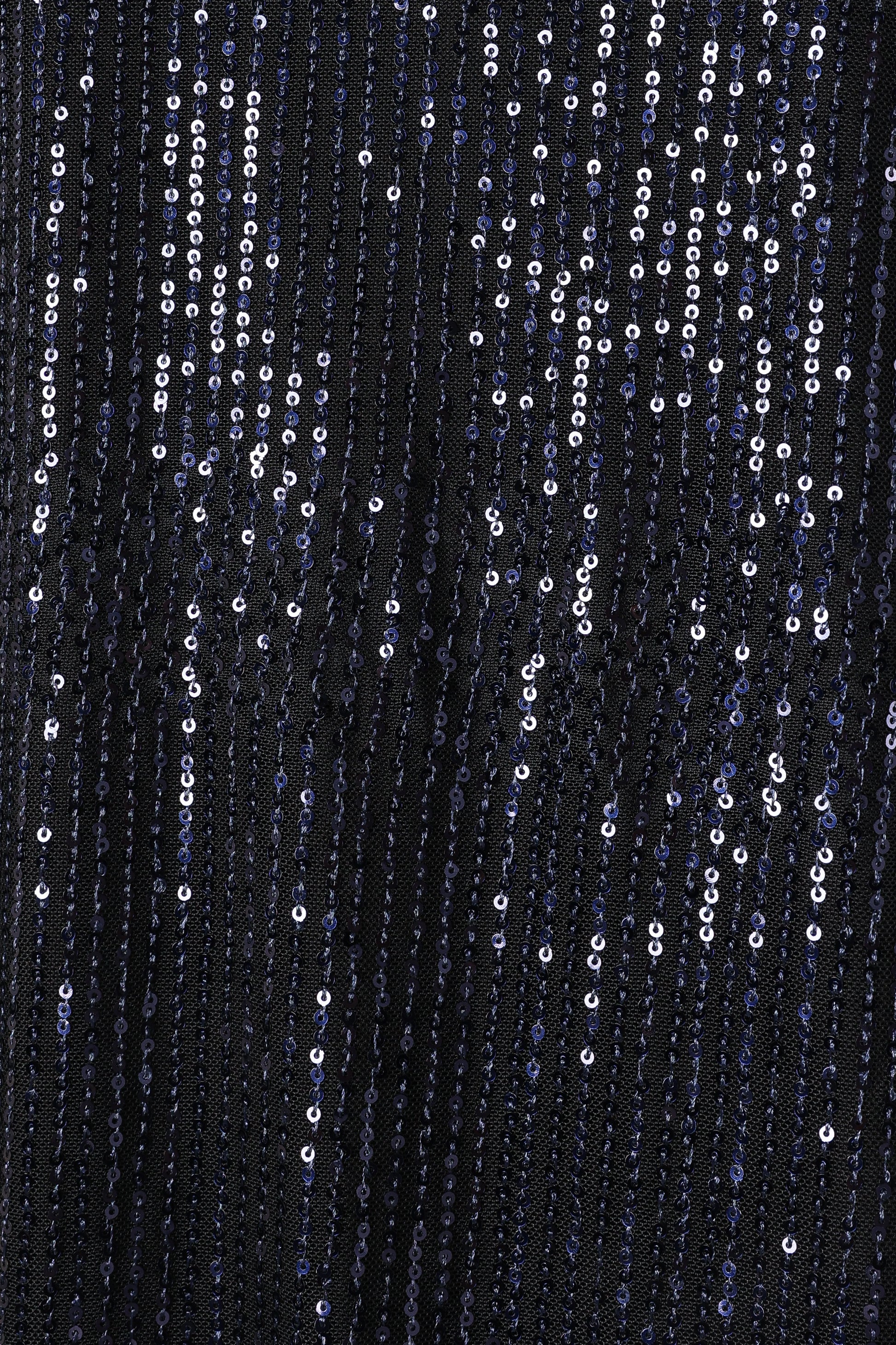 Karsyn Open Front Sequin Duster - Navy