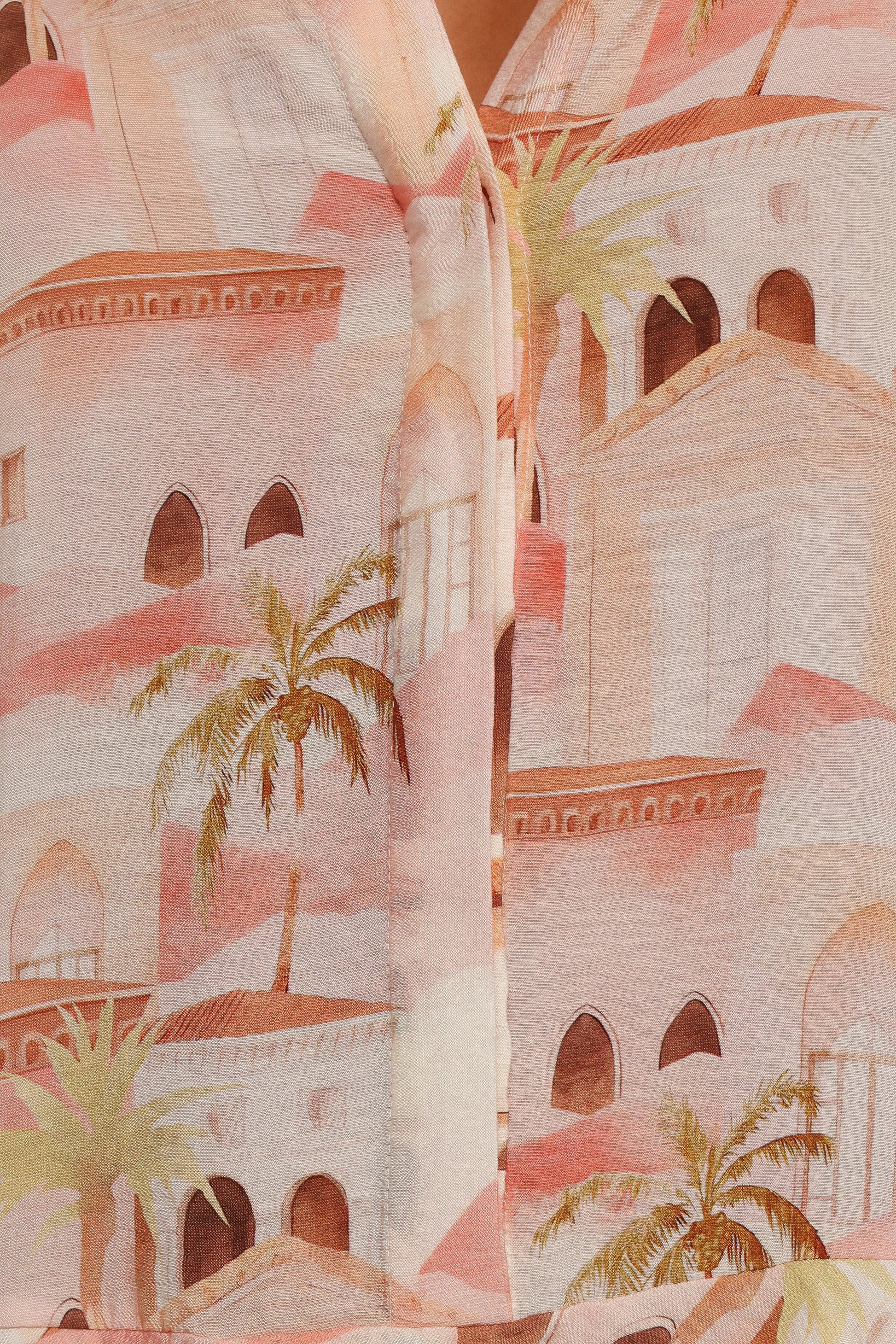 Cowper Romper - Tan Print