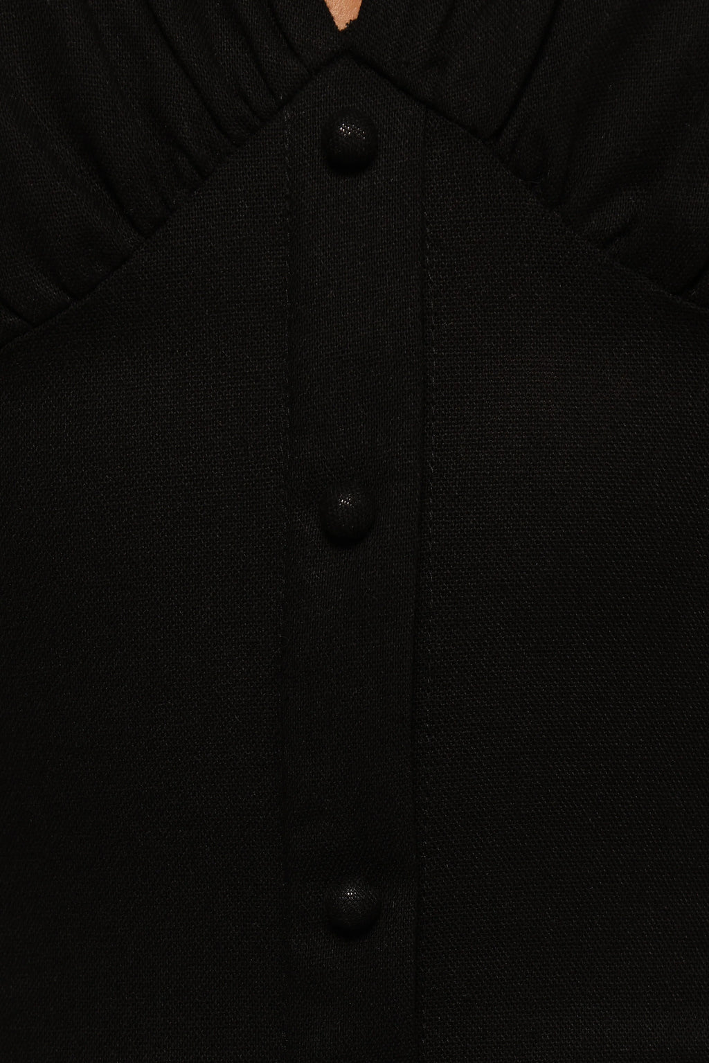 Barbara Midi Button Down Dress - Black